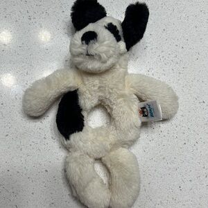 Jellycat Bashful Puppy Ring Rattle Baby Toy Perfect Condition